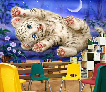 3D Cute Lion Moon 5404 Kayomi Harai Wall Mural Wall Murals