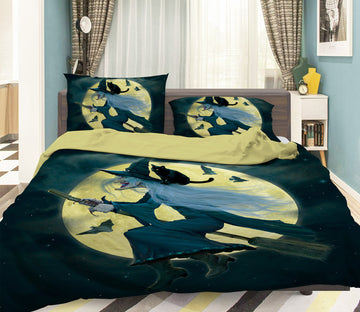 3D Witch 101 Bed Pillowcases Quilt Exclusive Designer Vincent