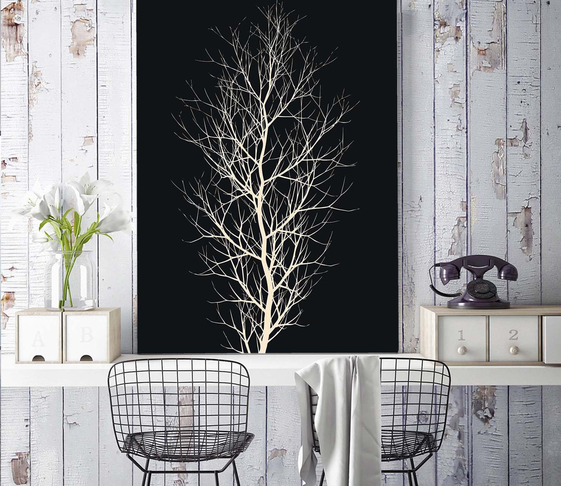 3D The White Tree 1422 Boris Draschoff Wall Mural Wall Murals