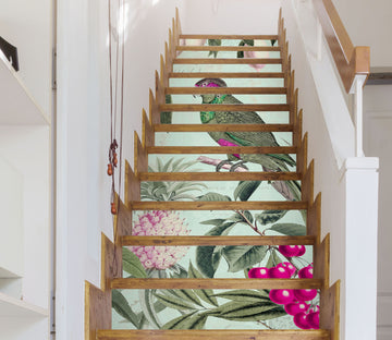 3D Pineapple Cherry Bird 109210 Andrea Haase Stair Risers