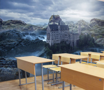 3D castle between the rocks 20 Wall Murals Wallpaper AJ Wallpaper 2 