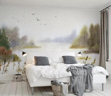 3D River Mountain 110 Wall Murals Wallpaper AJ Wallpaper 2 