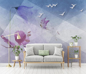 3D Lilac Flowers 2062 Wall Murals