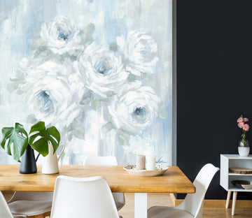 3D Flower White Vase 4004 Debi Coules Wall Mural Wall Murals
