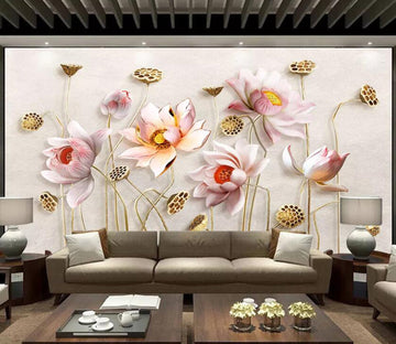 3D Lotus WC62 Wall Murals Wallpaper AJ Wallpaper 2 