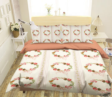 3D Rose Wreath 167 Uta Naumann Bedding Bed Pillowcases Quilt