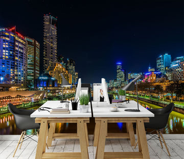 3D Yarra River Night View 646 Wallpaper AJ Wallpaper 2 
