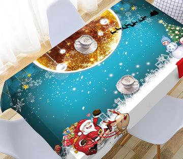 3D Golden Moon Snowflake 35 Tablecloths Tablecloths AJ Creativity Home 