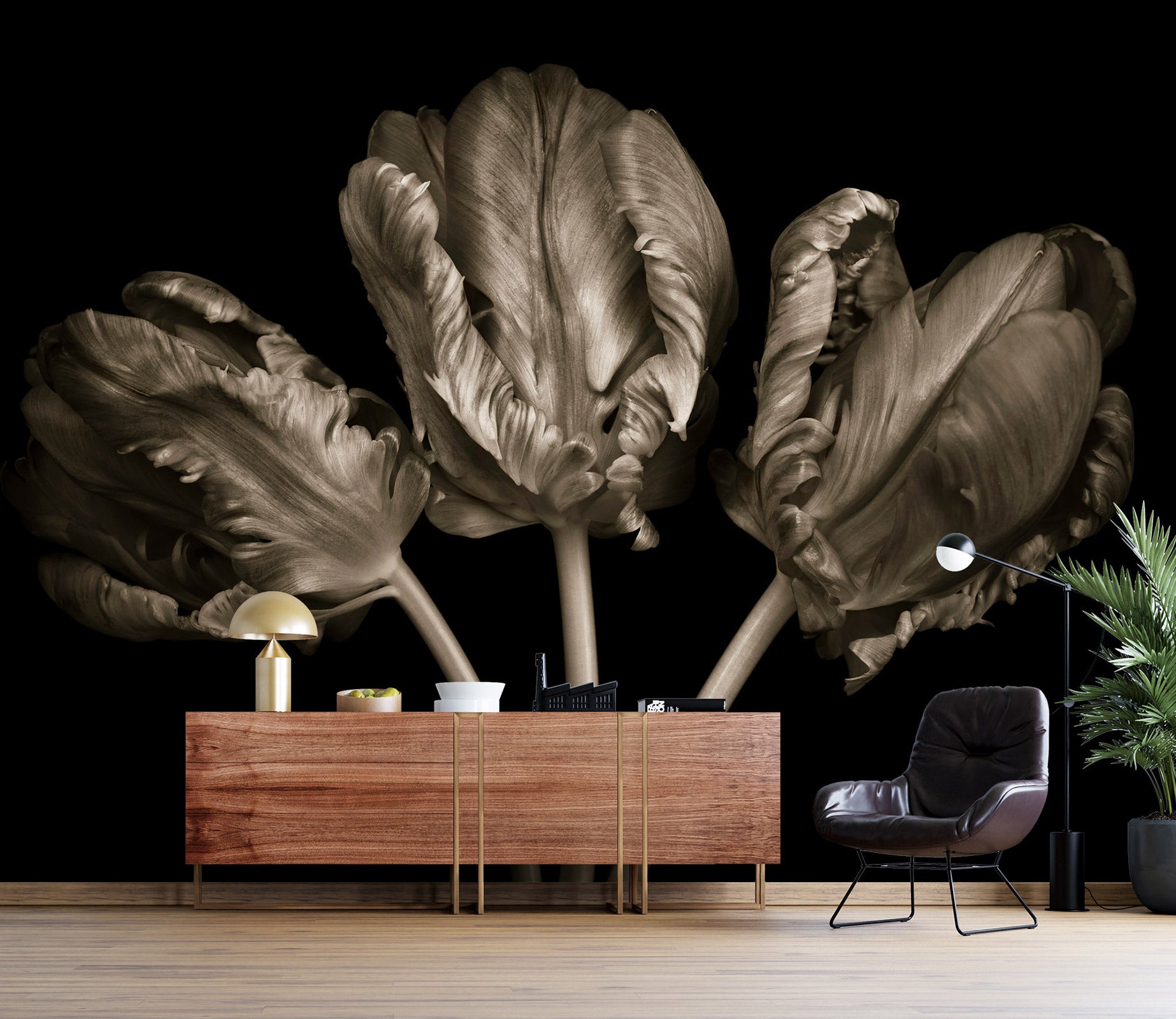 3D Gray Flower 6206 Assaf Frank Wall Mural Wall Murals