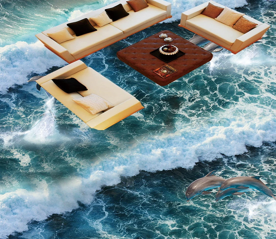 3D Turquoise Water 563 Floor Mural  Wallpaper Murals Rug & Mat Print Epoxy waterproof bath floor