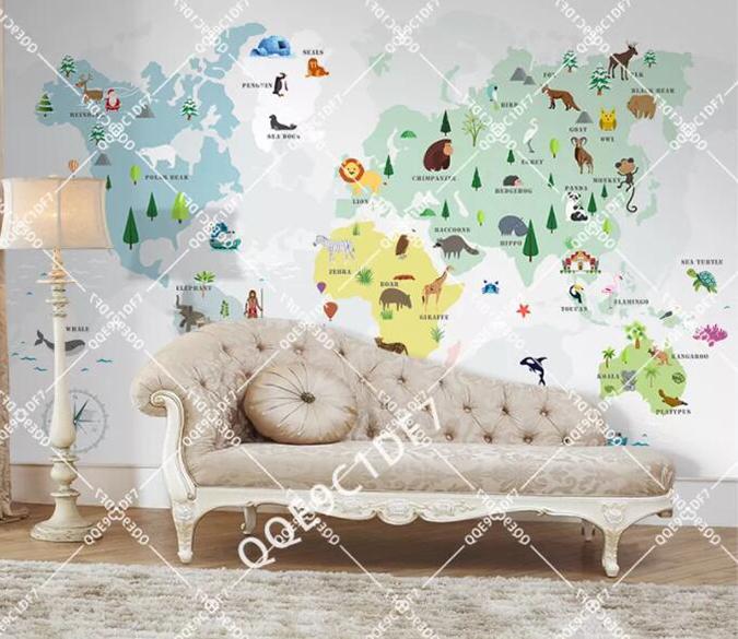 3D Animal Map 389 Wall Murals Wallpaper AJ Wallpaper 2 