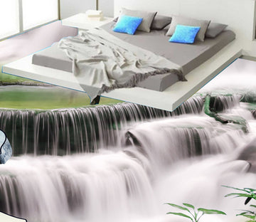 3D High Mountain Water WG408 Floor Mural Wallpaper AJ Wallpaper 2 