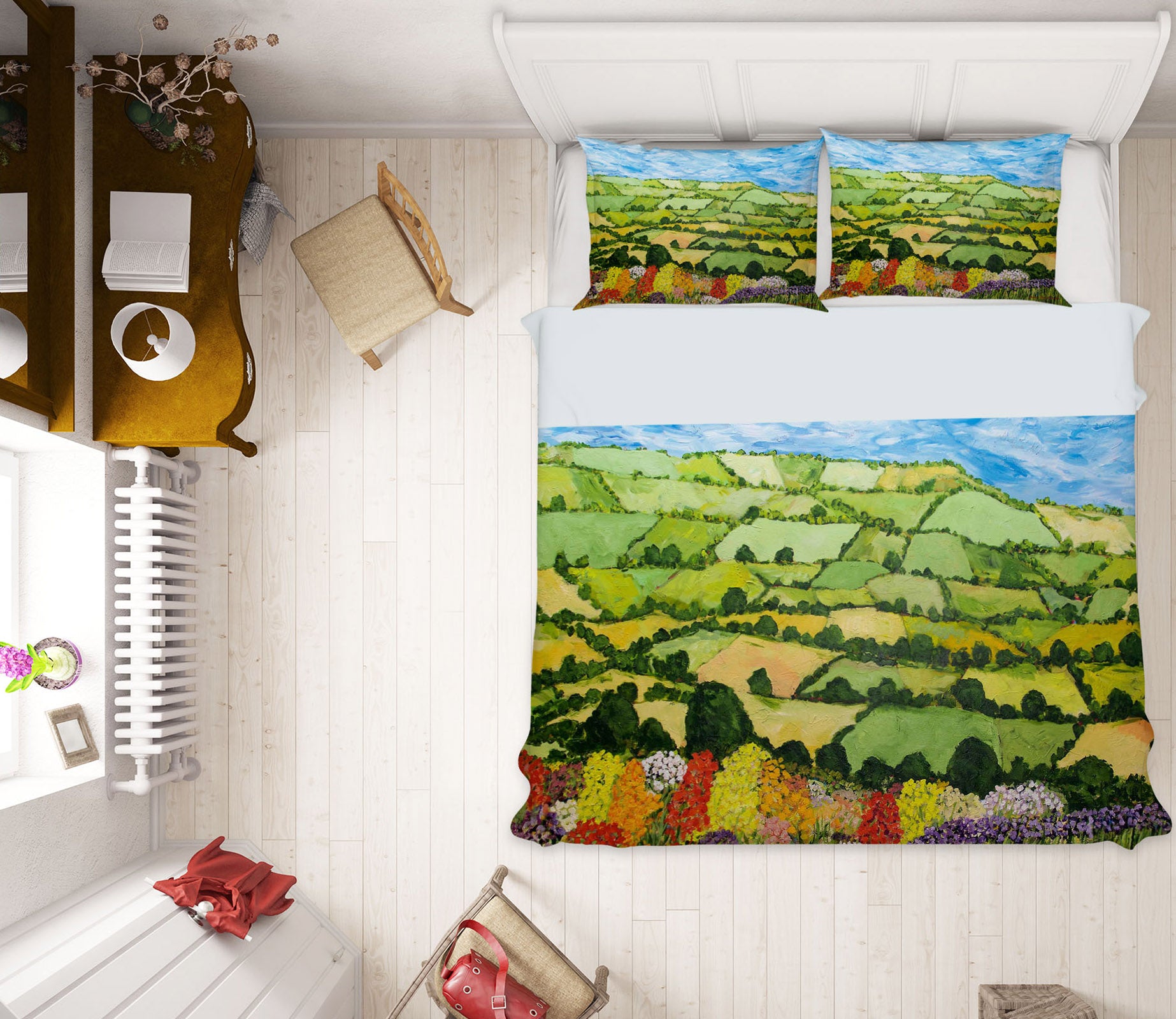 3D Land Flower Field 1144 Allan P. Friedlander Bedding Bed Pillowcases Quilt