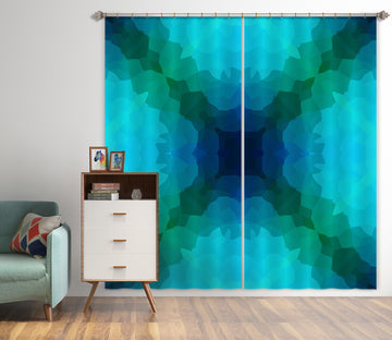 3D Shades Blue Green 71052 Shandra Smith Curtain Curtains Drapes
