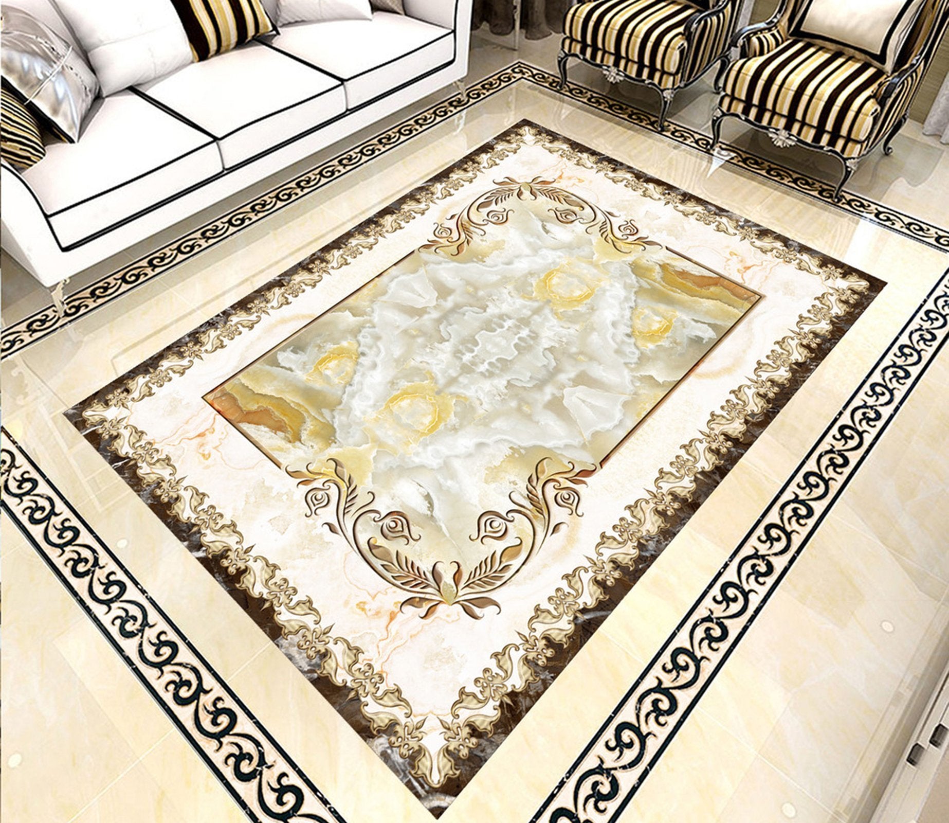 3D Rectangular Color Pattern WG628 Floor Mural Wallpaper AJ Wallpaper 2 