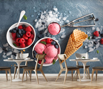 3D Strawberry Blueberry Ice Cream 41 Wallpaper AJ Wallpaper 2 