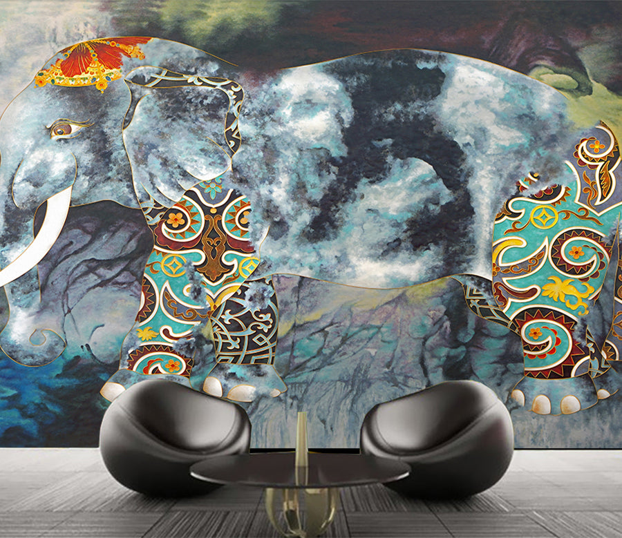 3D Cute Elephant WG237 Wall Murals