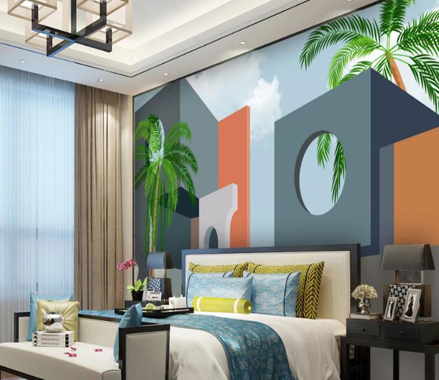 3D Coconut Tree 309 Wall Murals