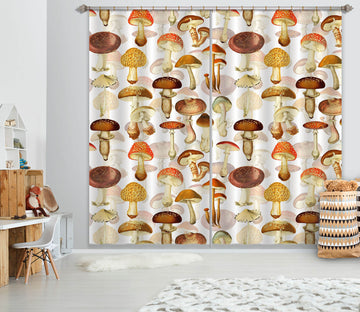 3D Red Mushroom 257 Uta Naumann Curtain Curtains Drapes