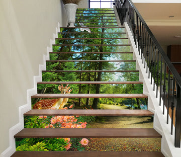 3D Deer In The Woods 047 Stair Risers