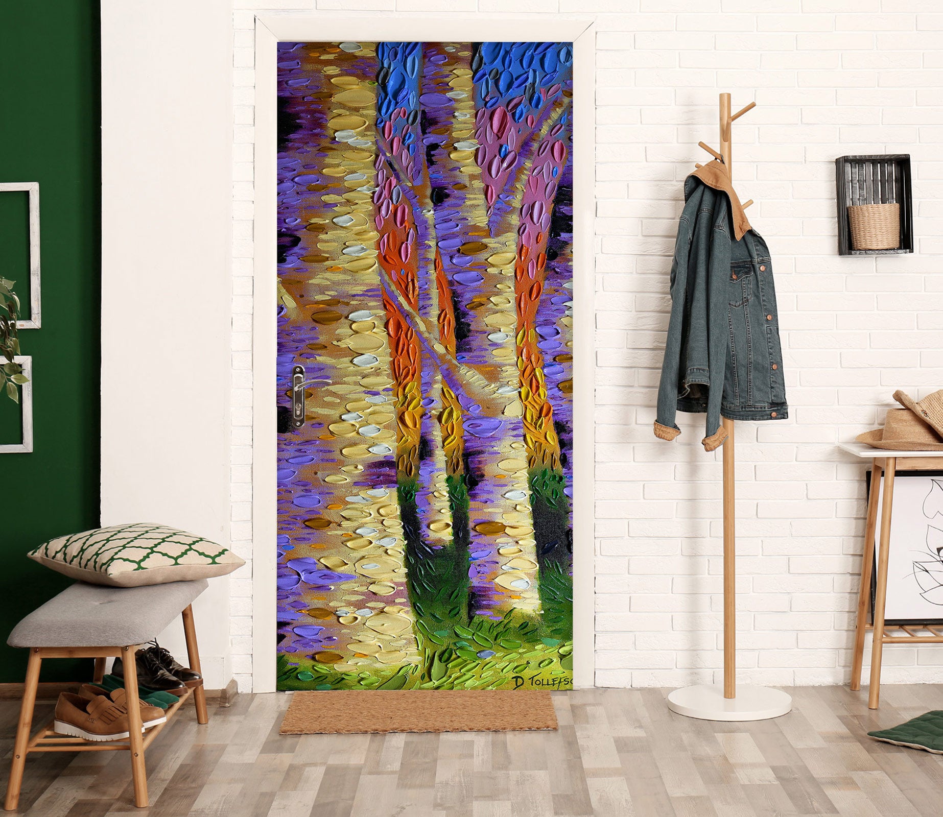 3D Trees Grass 112224 Dena Tollefson Door Mural