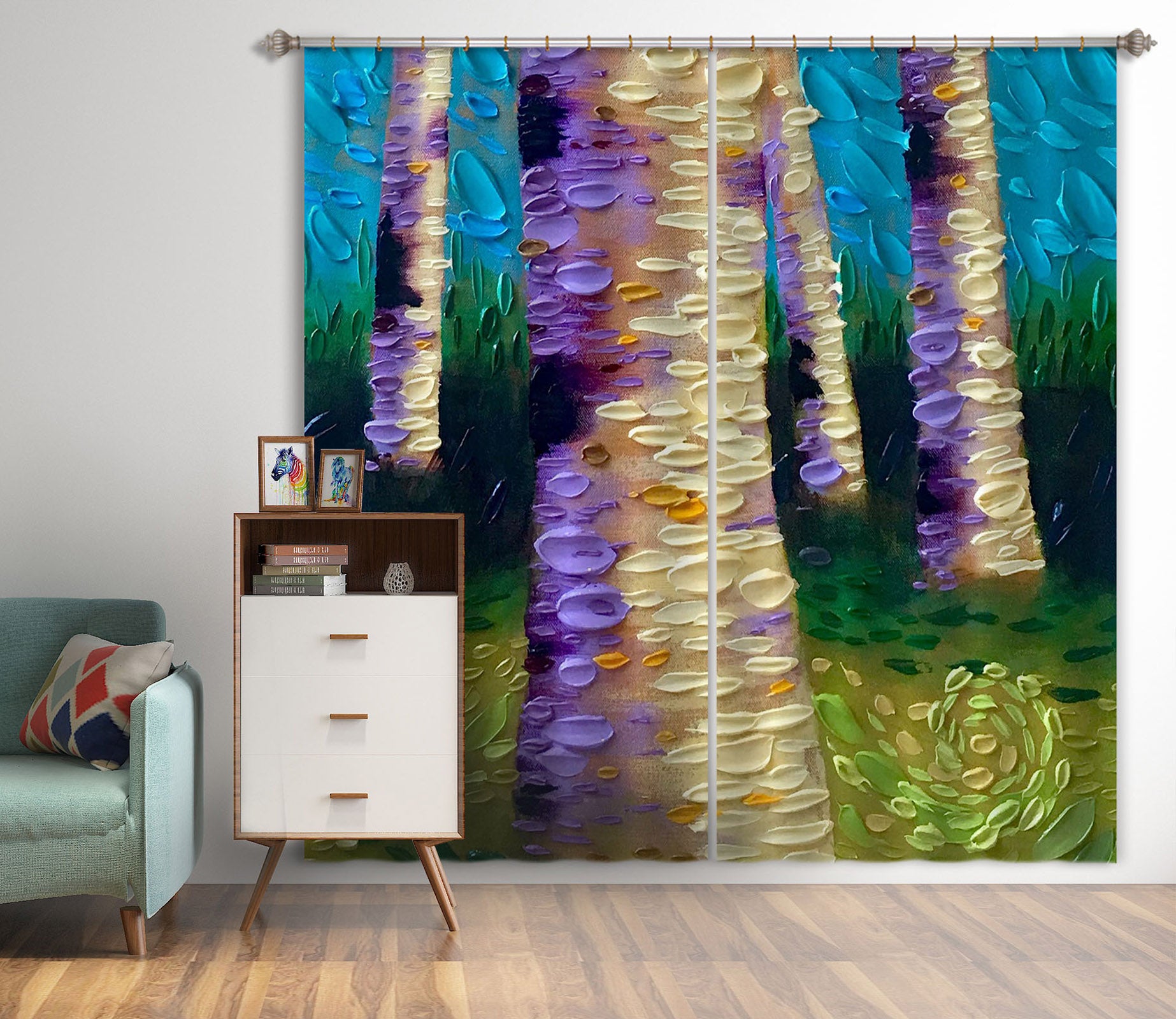 3D Garden Mystery Panel  044 Dena Tollefson Curtain Curtains Drapes