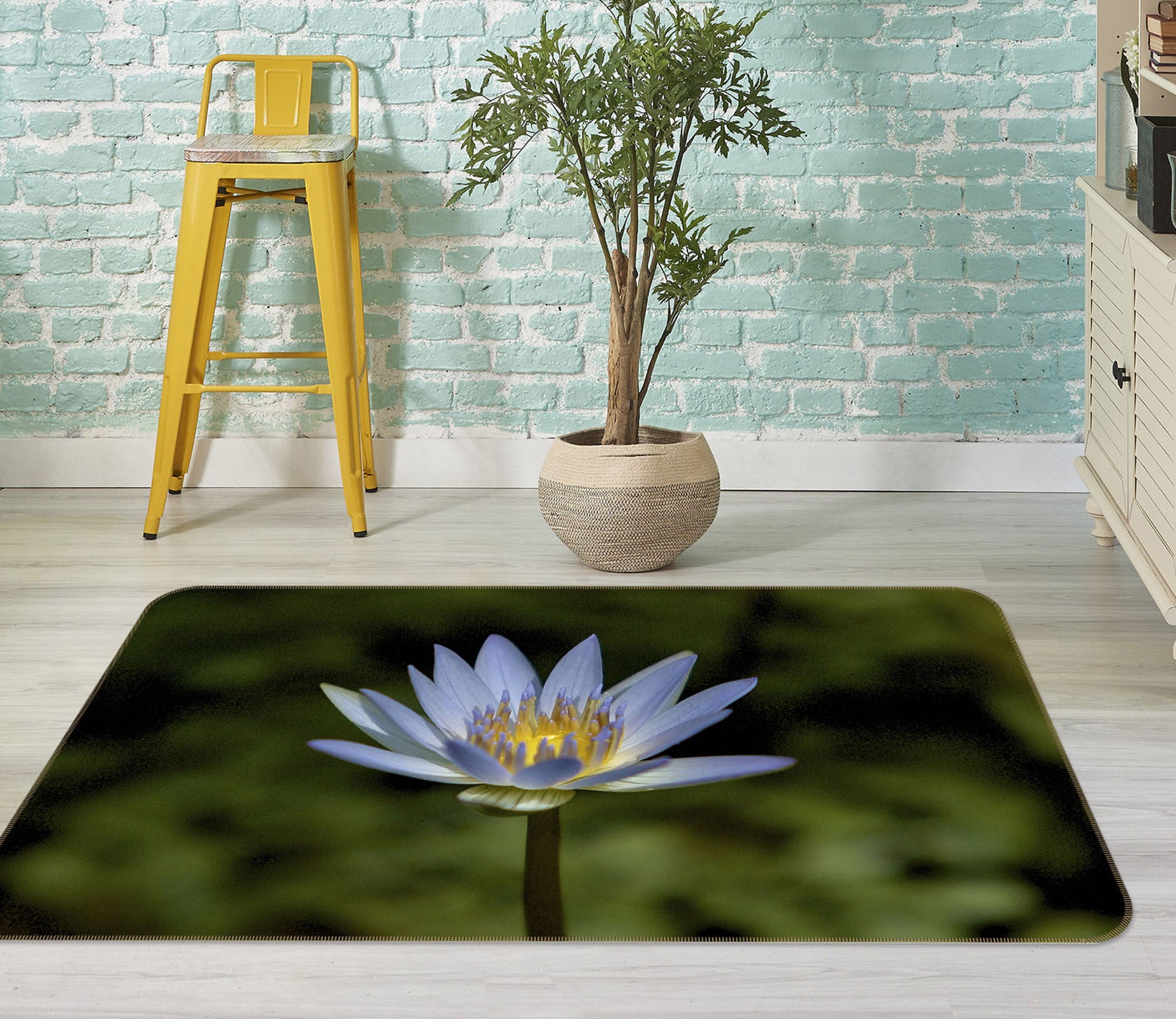 3D Floret 1114 Kathy Barefield Rug Non Slip Rug Mat