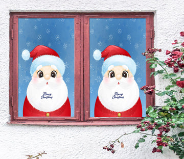 3D Santa Claus 30132 Christmas Window Film Print Sticker Cling Stained Glass Xmas