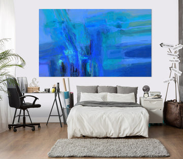 3D Blue Graffiti 021 Michael Tienhaara Wall Sticker