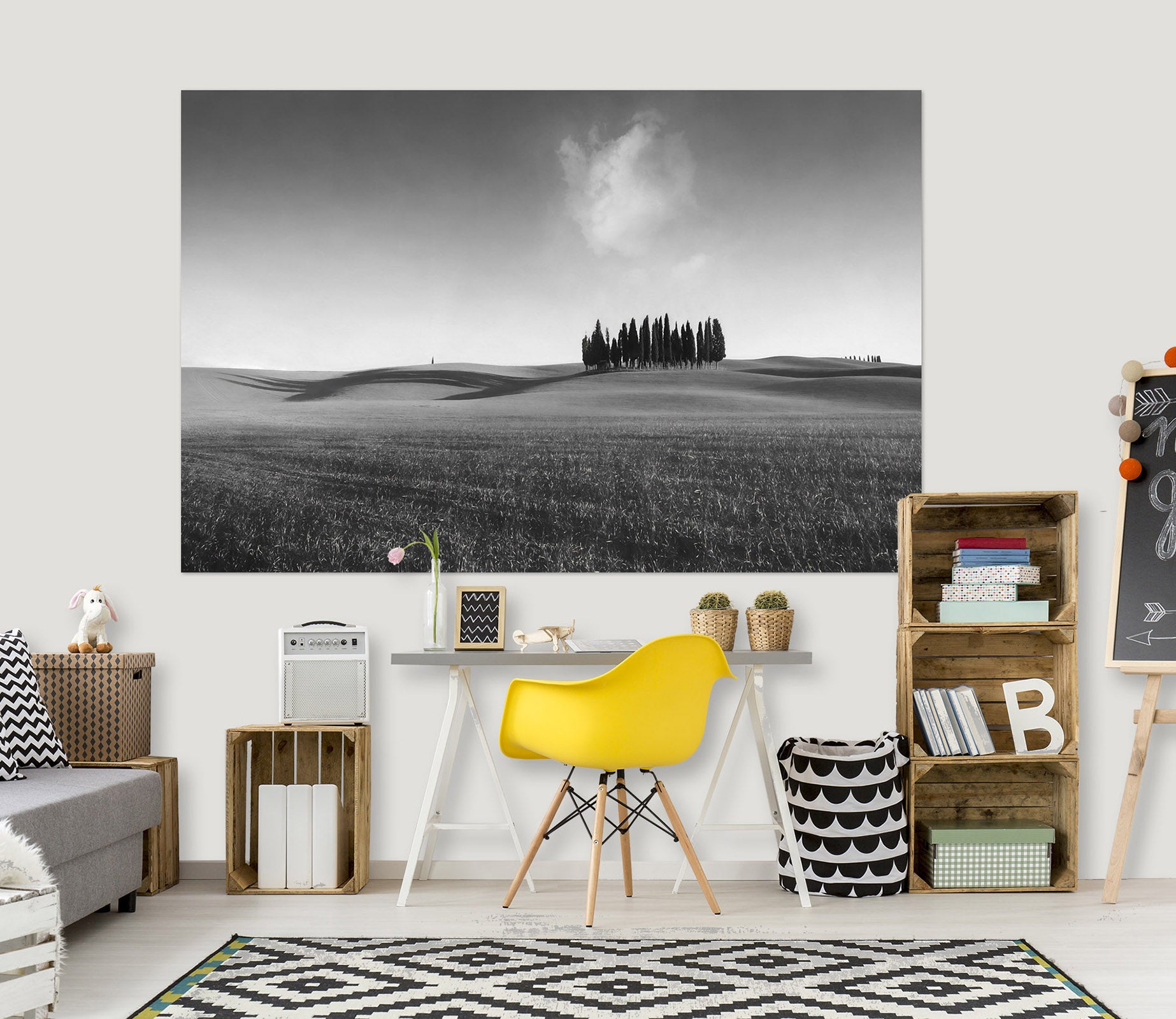 3D Grey Desert 144 Marco Carmassi Wall Sticker