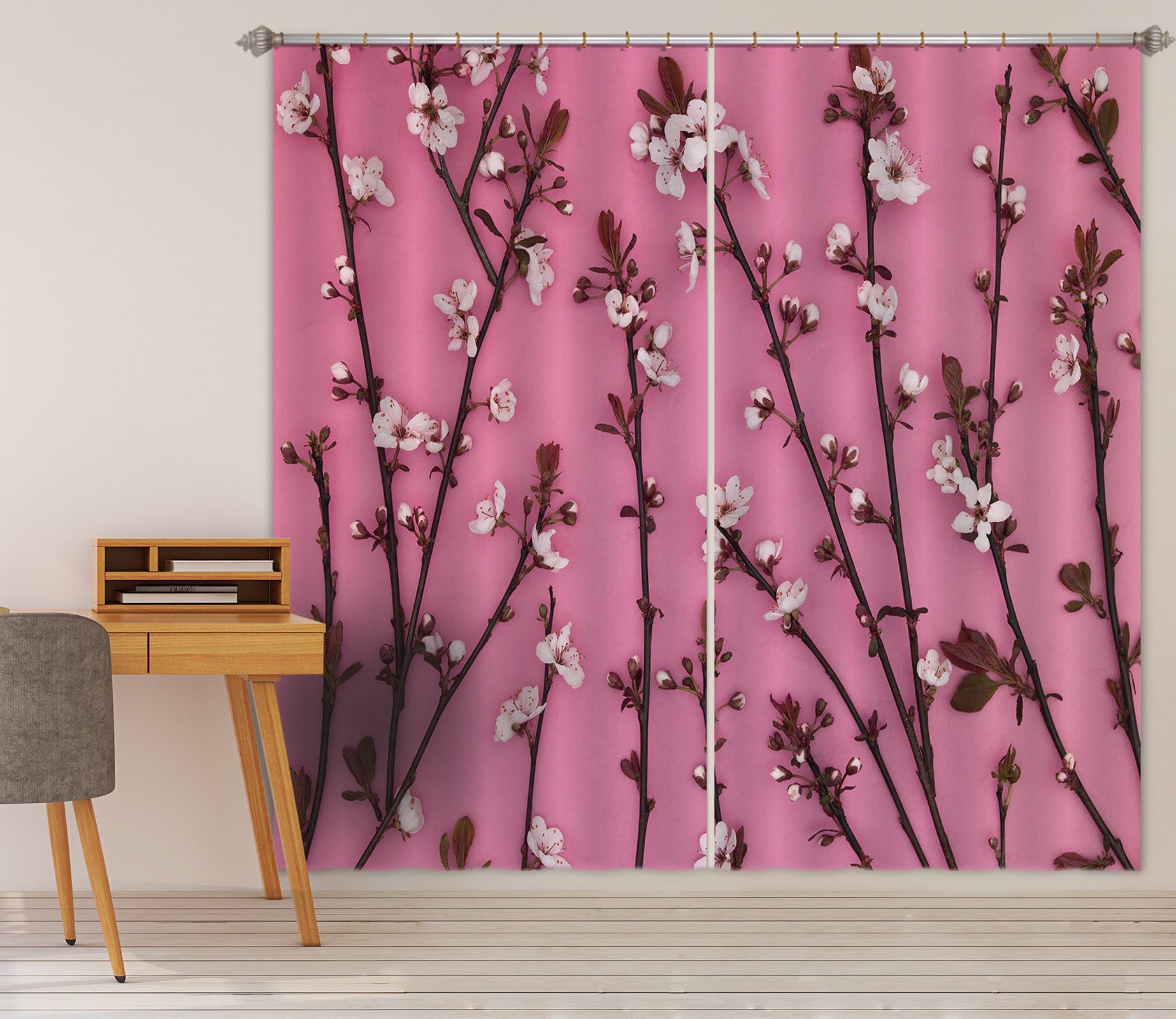 3D Prunus Cistena 037 Assaf Frank Curtain Curtains Drapes