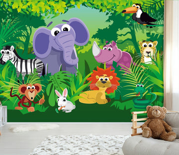3D Cartoon Animal Forest 049 Wall Murals Wallpaper AJ Wallpaper 2 