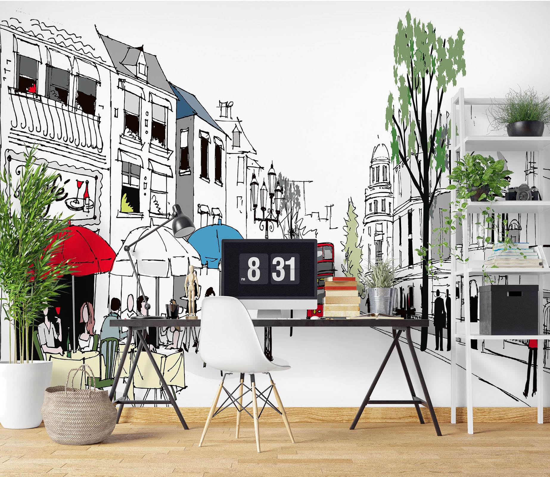 3D Coffee Shop 1020 Wall Murals