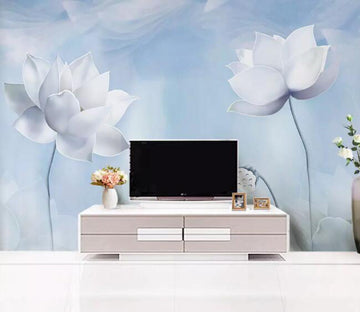 3D White Lotus WG09 Wall Murals Wallpaper AJ Wallpaper 2 