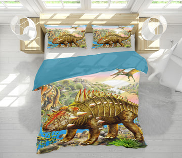 3D Dinosaur World 2022 Adrian Chesterman Bedding Bed Pillowcases Quilt
