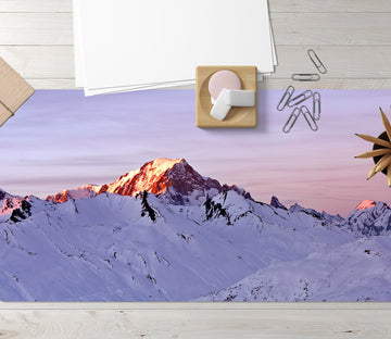 3D Snow Mountain Sunset 7702 Assaf Frank Desk Mat