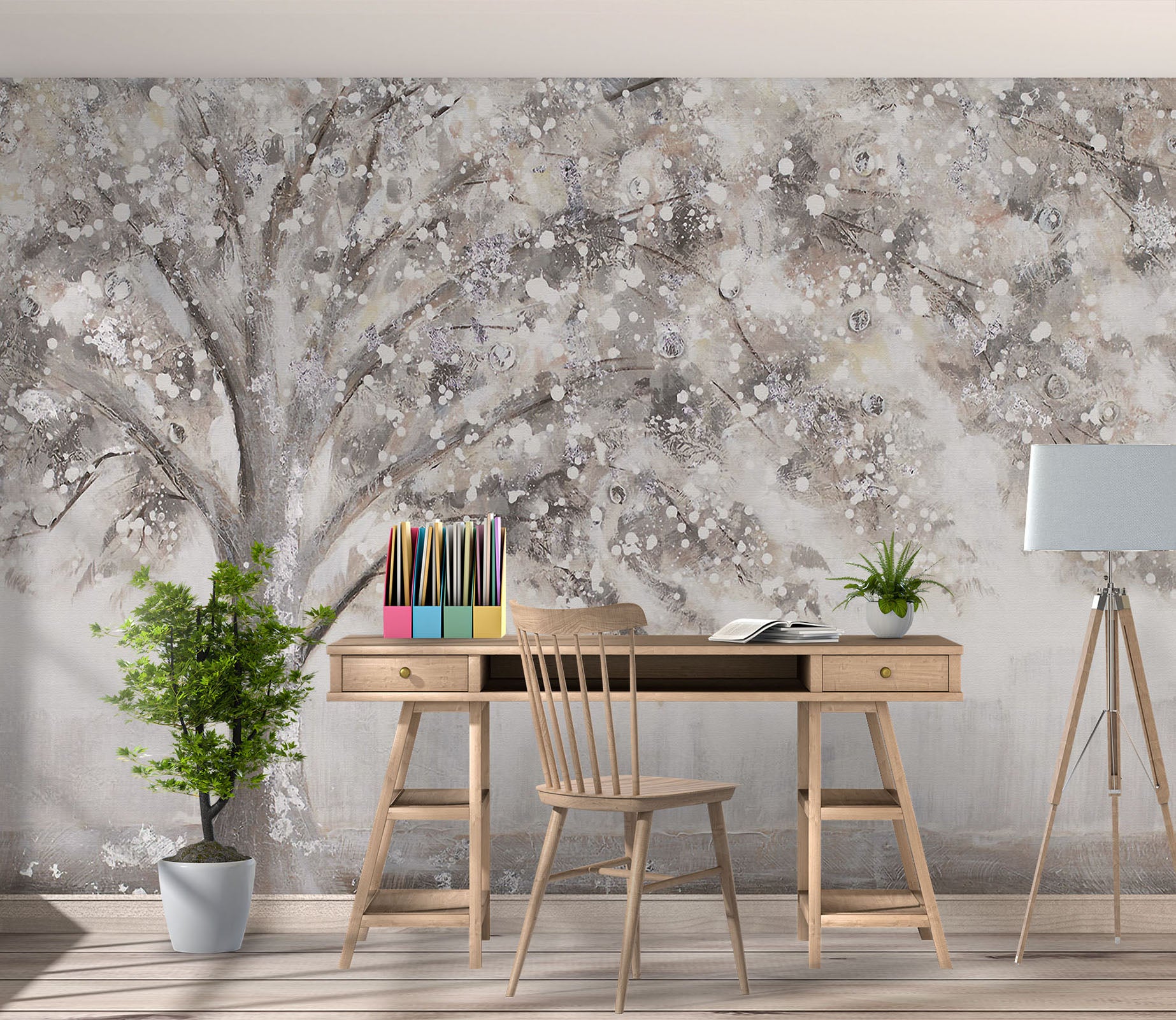 3D Hand Drawn Tree 1033 Wall Murals