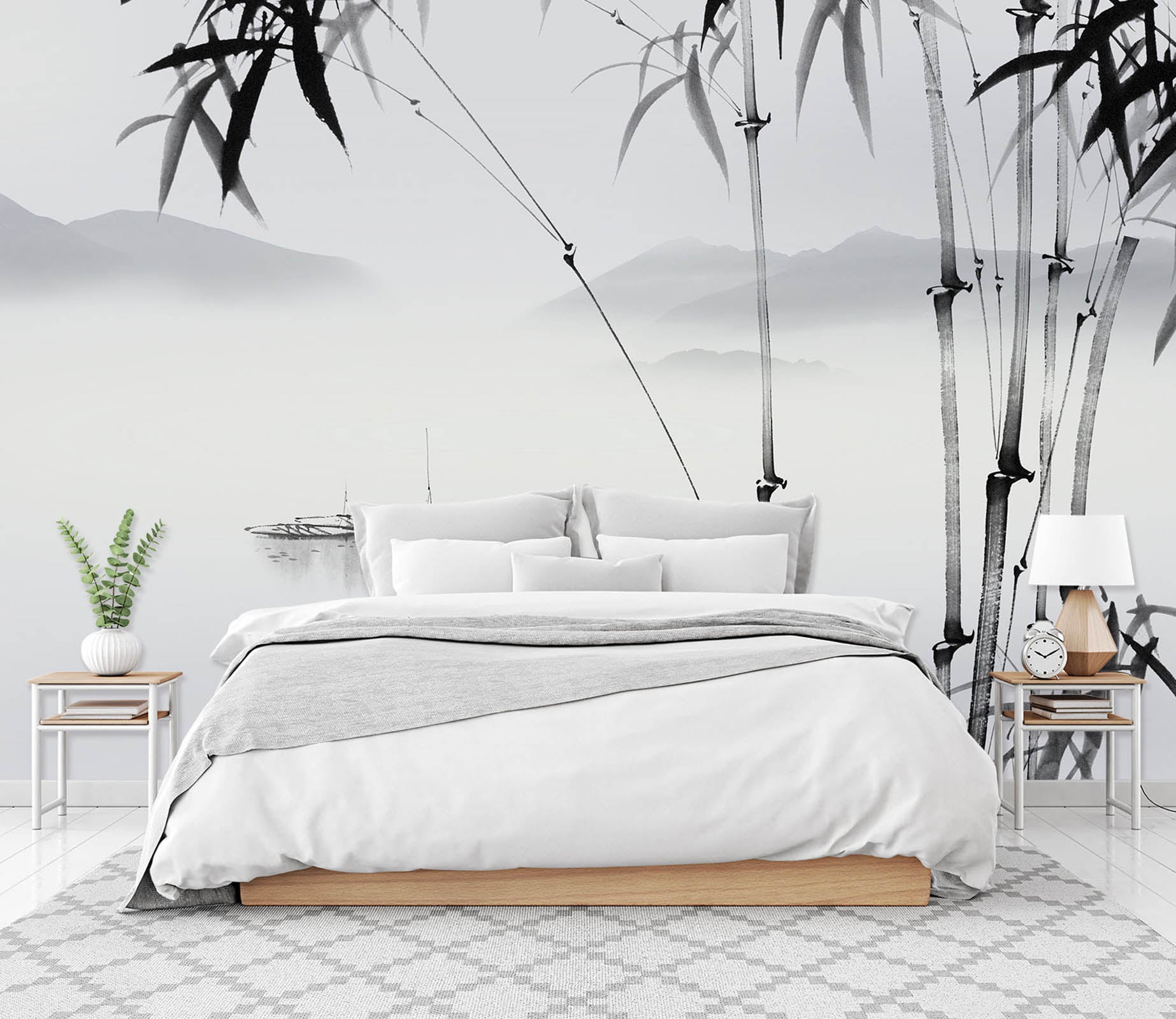 3D Bamboo Forest Flying Bird 1627 Wall Murals