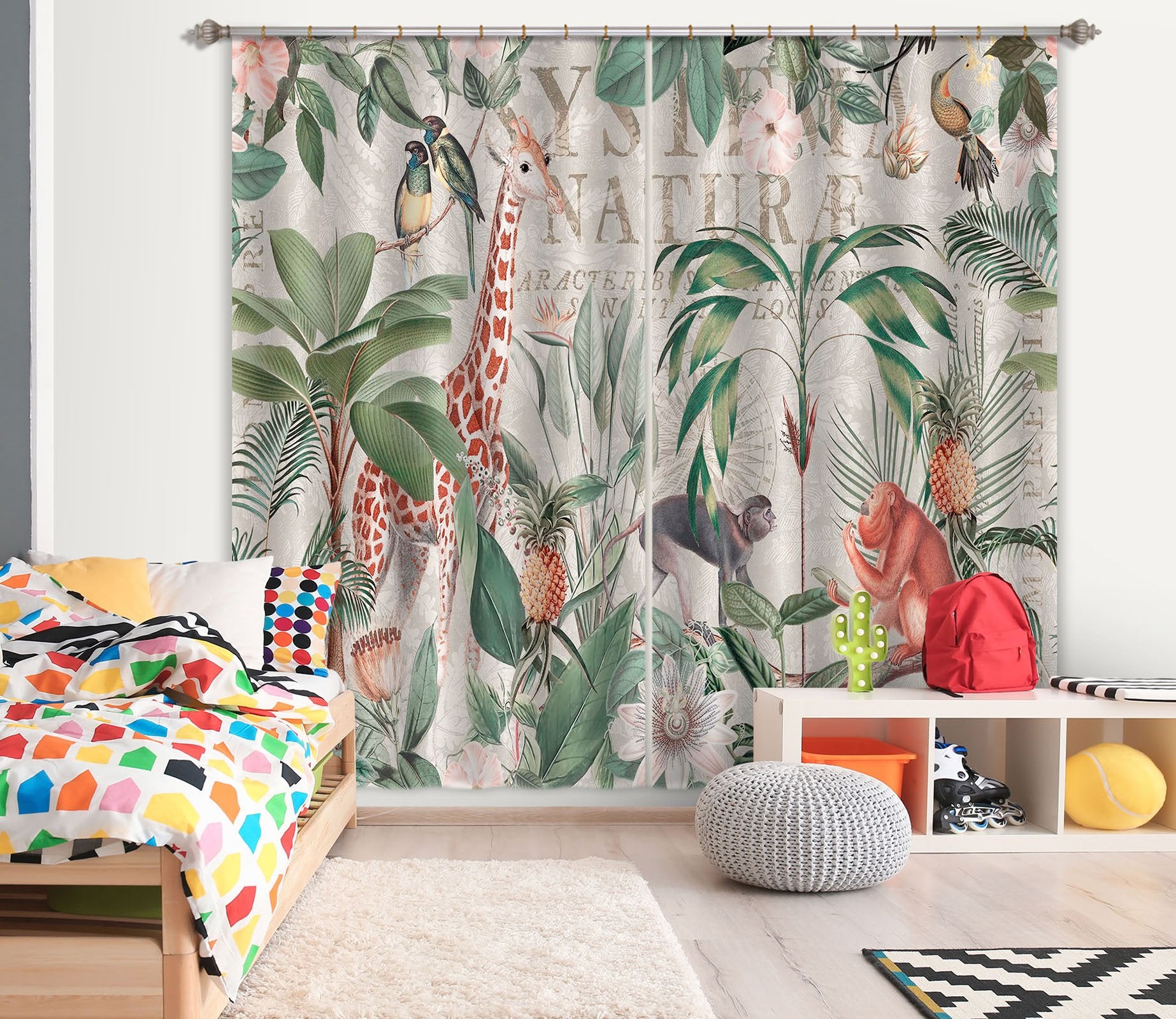 3D Animal Home 077 Andrea haase Curtain Curtains Drapes Wallpaper AJ Wallpaper 