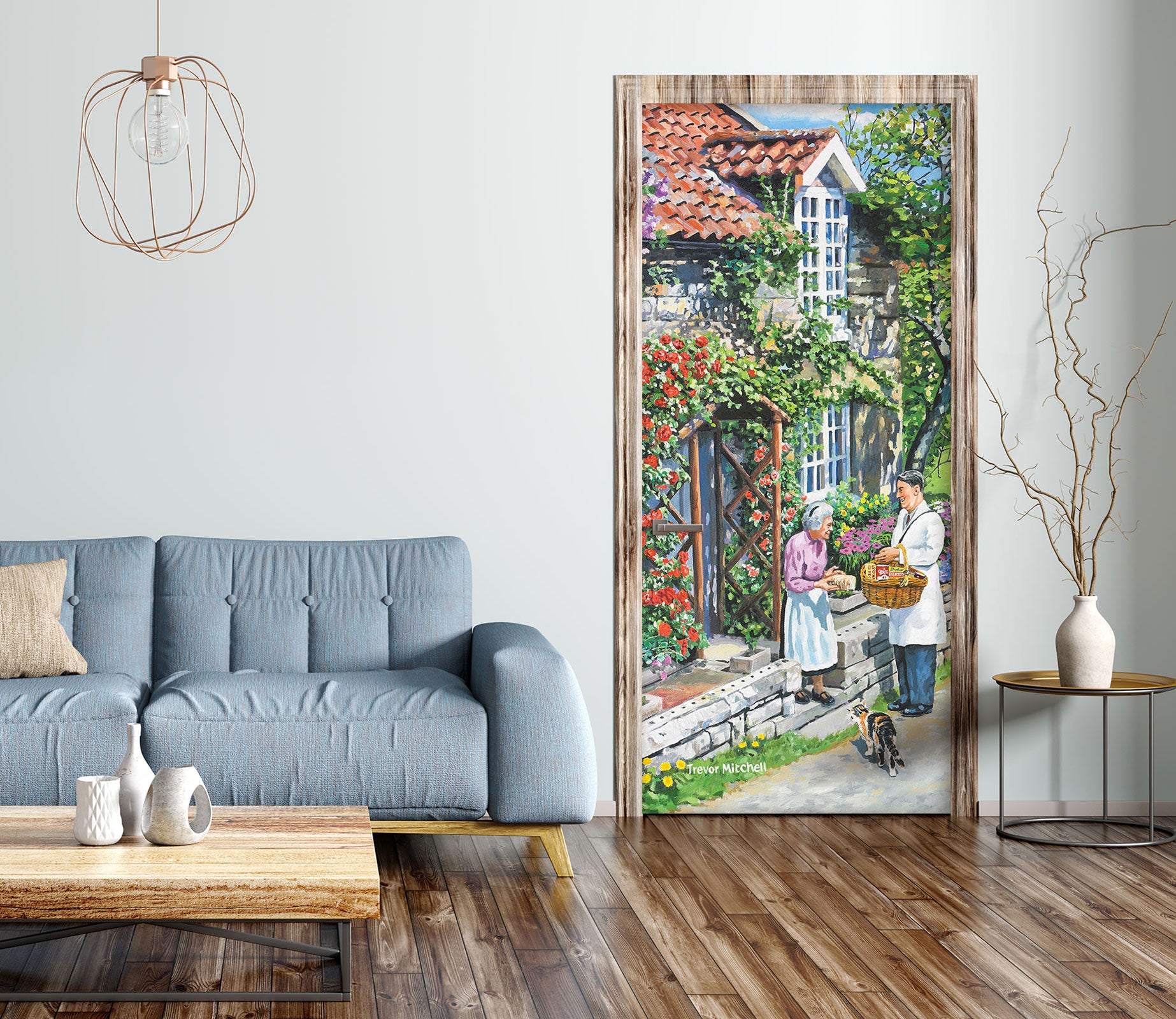 3D Houses Doorway Elder 103156 Trevor Mitchell Door Mural