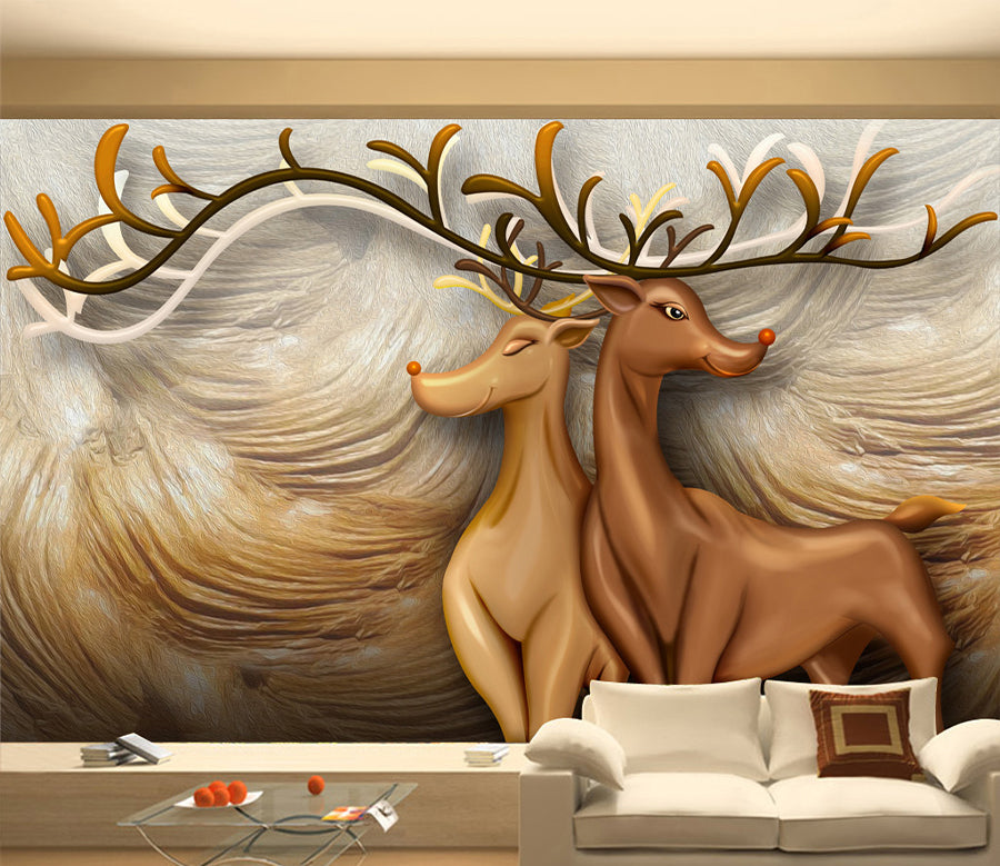 3D Elegant Deer WG091 Wall Murals