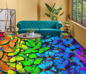 3D Fluorescent Butterflies 685 Floor Mural  Wallpaper Murals Rug & Mat Print Epoxy waterproof bath floor