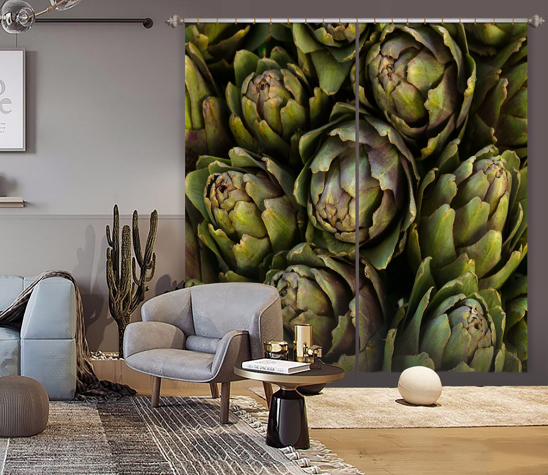 3D Green Plants 6556 Assaf Frank Curtain Curtains Drapes