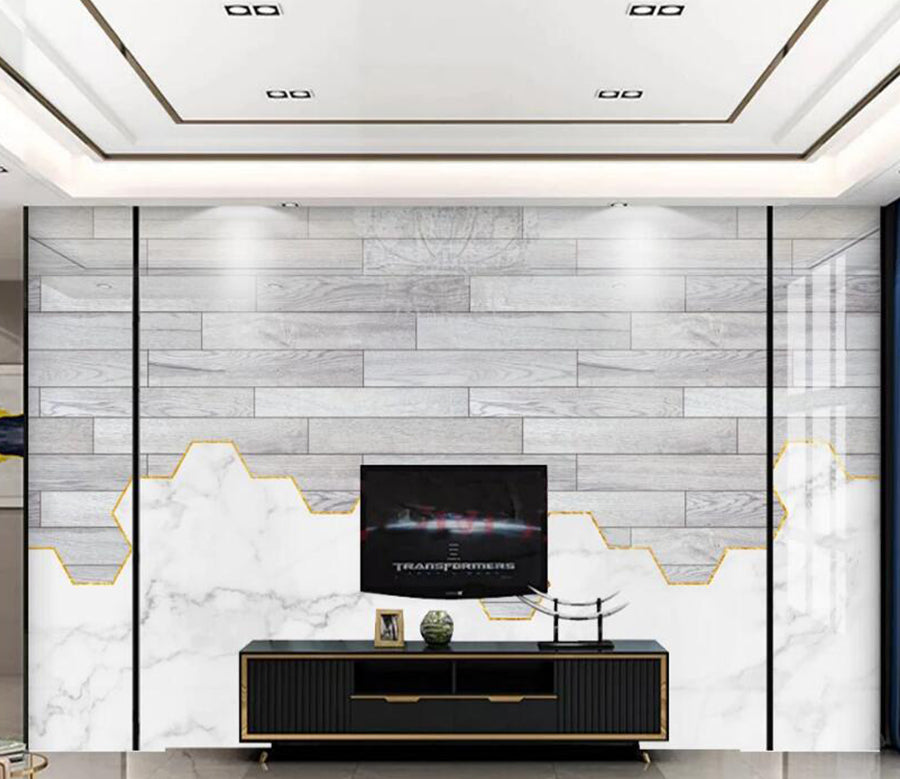 3D Gray Long Brick 107 Wall Murals