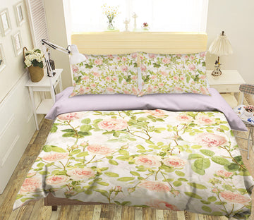 3D Peony Leaves 132 Uta Naumann Bedding Bed Pillowcases Quilt