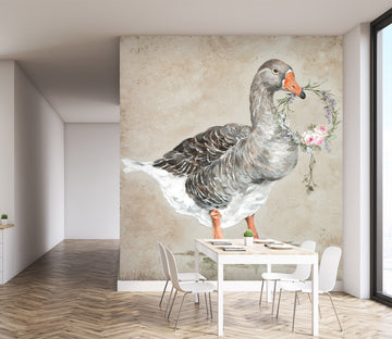 3D Goose With Wreath 3132 Debi Coules Wall Mural Wall Murals