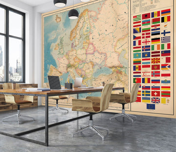 3D Color Painting 2007 World Map Wall Murals
