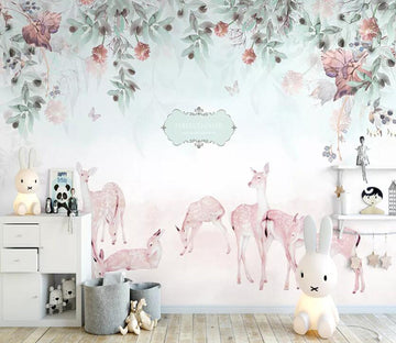 3D Flower Leaves WC16 Wall Murals Wallpaper AJ Wallpaper 2 