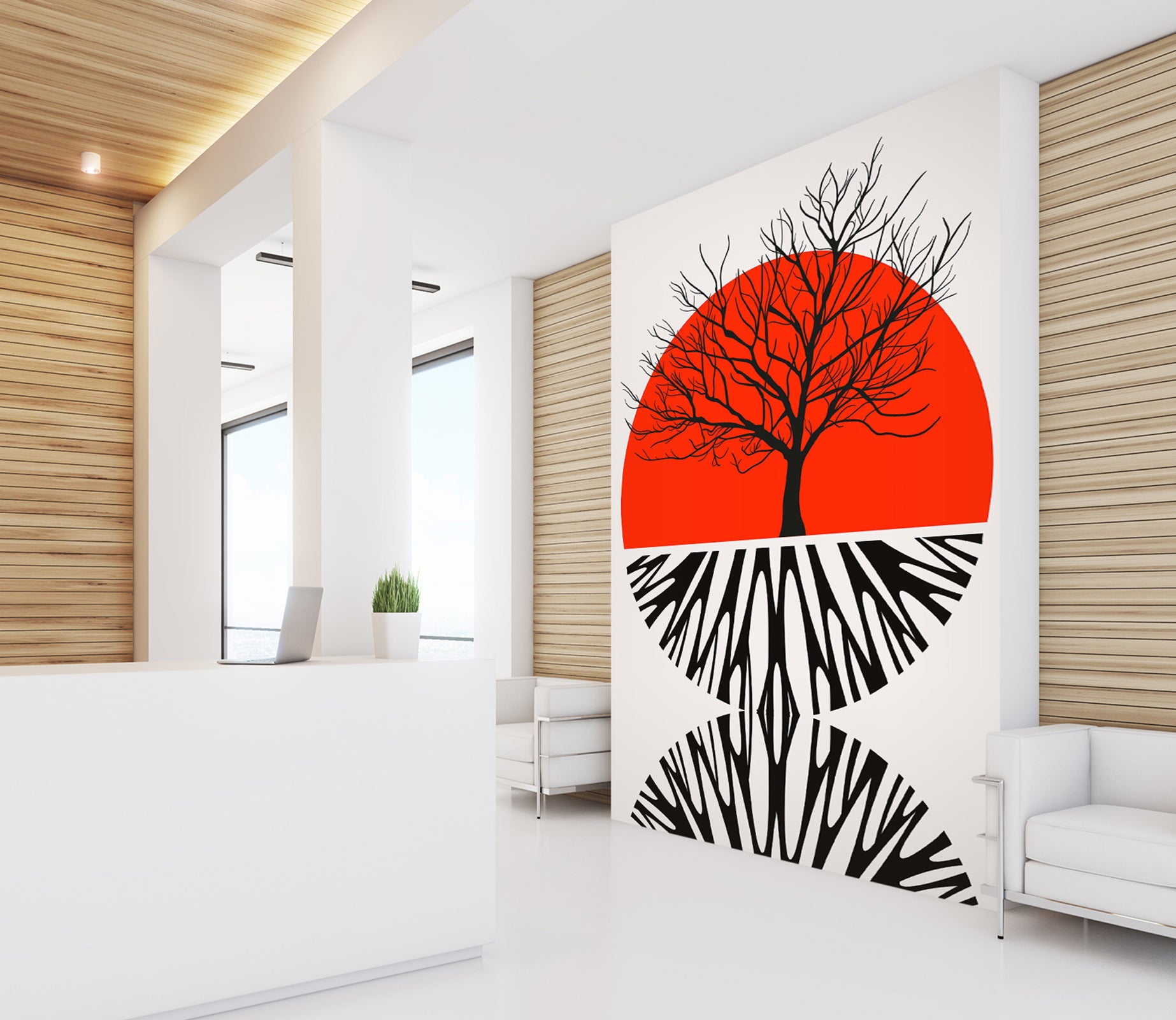 3D Red Sun 1534 Boris Draschoff Wall Mural Wall Murals