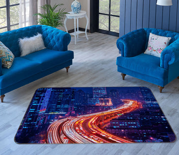 3D Winding Road 1179 Marco Carmassi Rug Non Slip Rug Mat